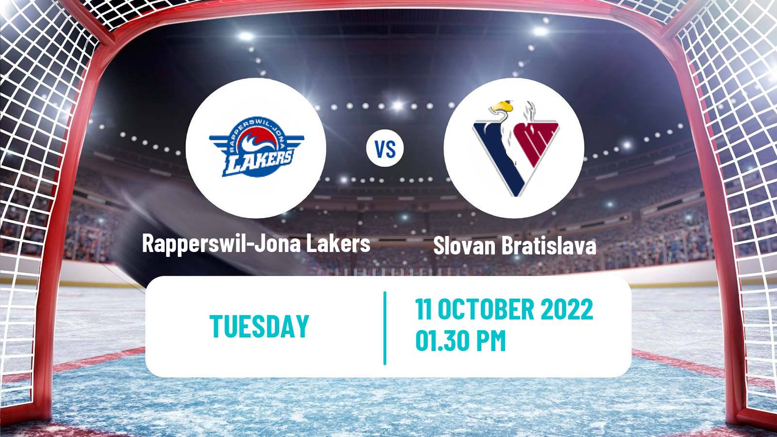 Hockey Champions League Ice Hockey Rapperswil-Jona Lakers - Slovan Bratislava