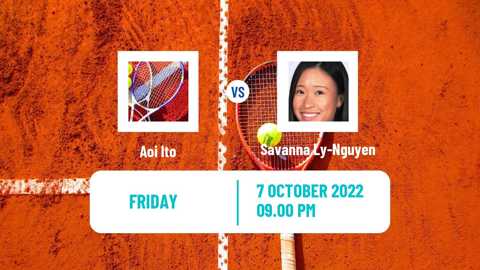 Tennis ITF Tournaments Aoi Ito - Savanna Ly-Nguyen