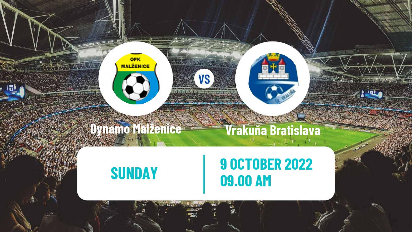 Soccer Slovak 3 Liga West Dynamo Malženice - Vrakuňa Bratislava