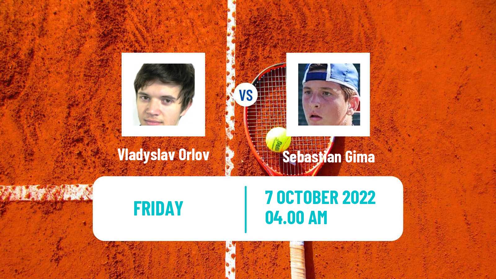 Tennis ITF Tournaments Vladyslav Orlov - Sebastian Gima