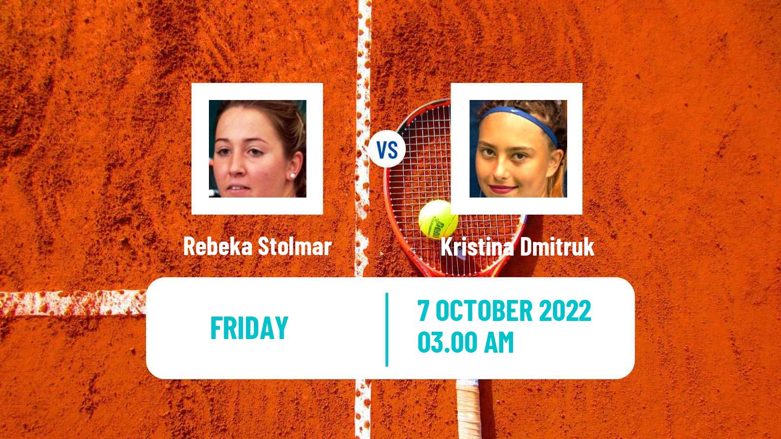 Tennis ITF Tournaments Rebeka Stolmar - Kristina Dmitruk