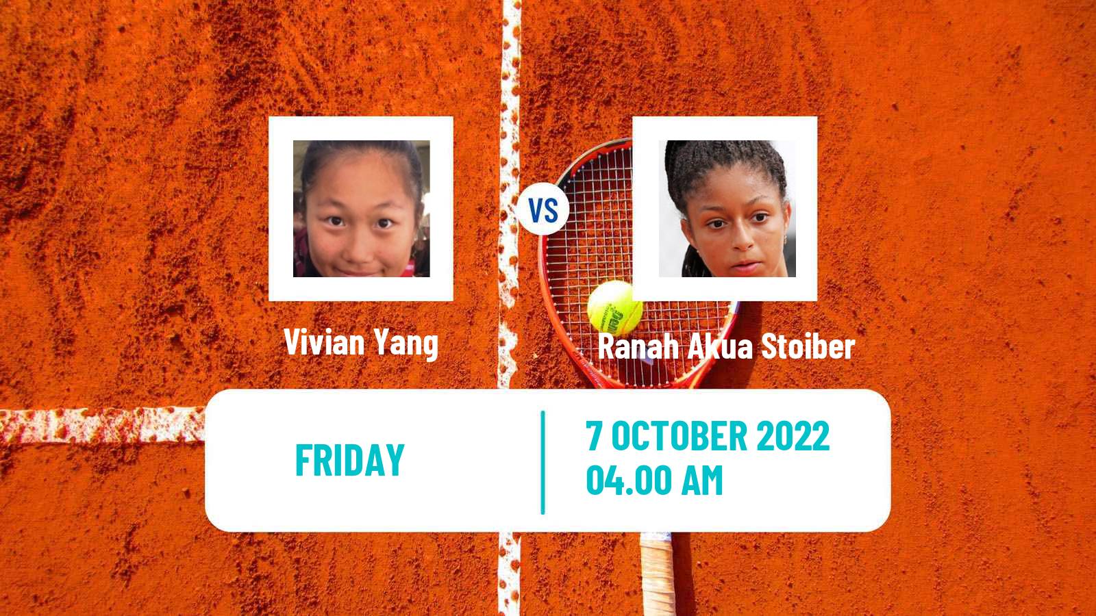 Tennis ITF Tournaments Vivian Yang - Ranah Akua Stoiber