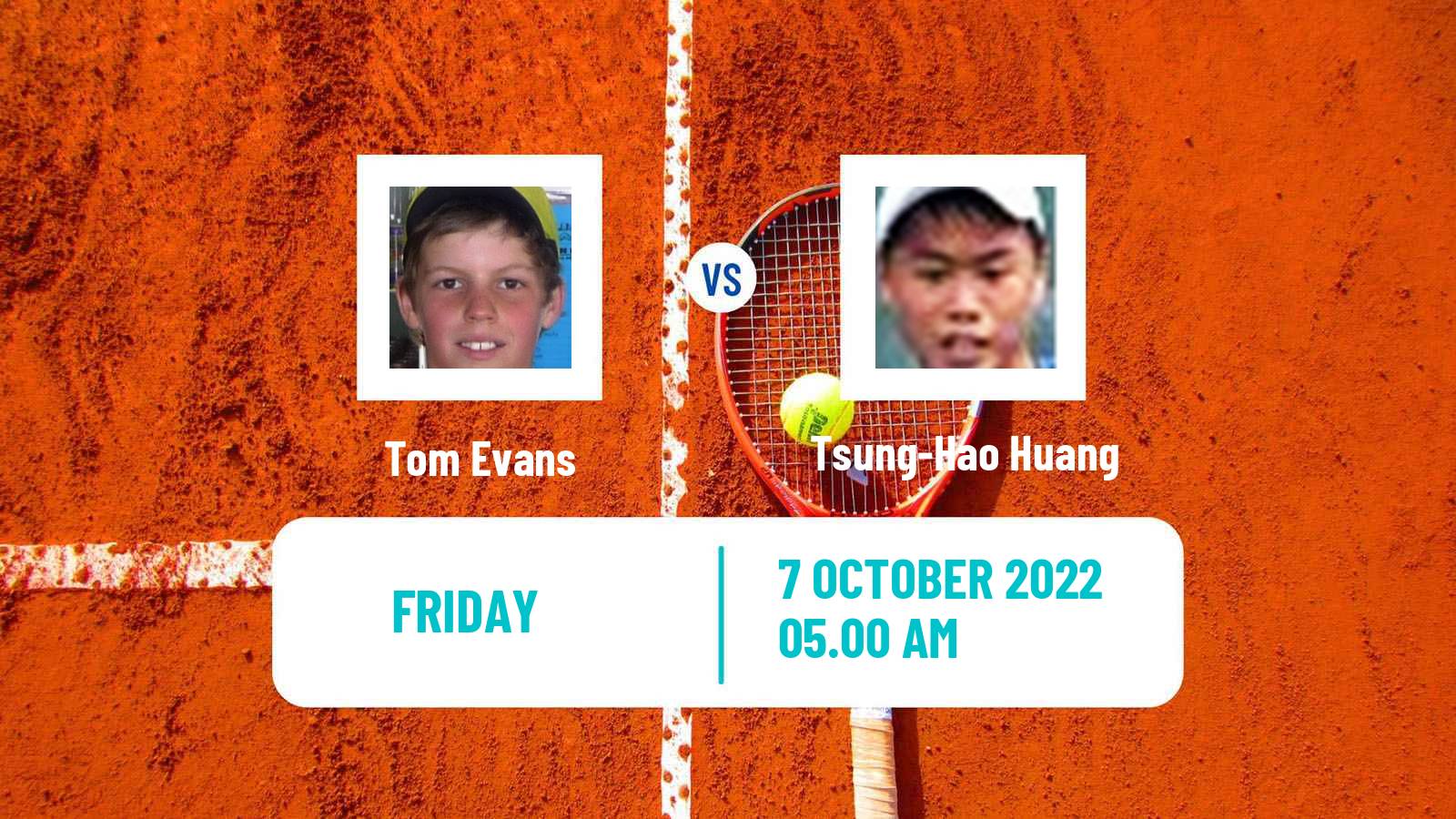 Tennis ITF Tournaments Tom Evans - Tsung-Hao Huang
