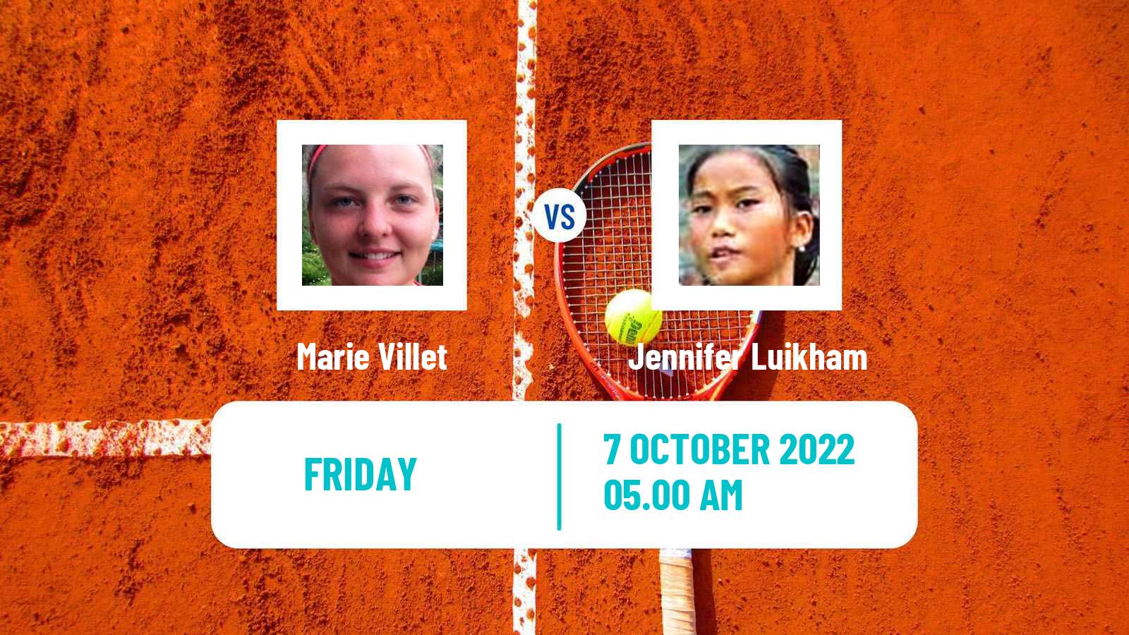 Tennis ITF Tournaments Marie Villet - Jennifer Luikham