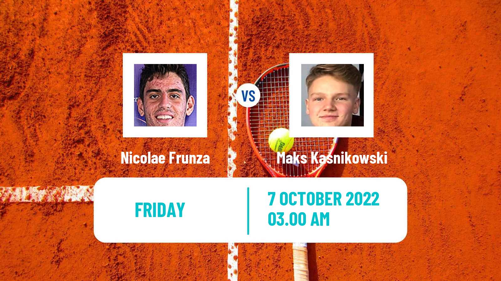 Tennis ITF Tournaments Nicolae Frunza - Maks Kasnikowski