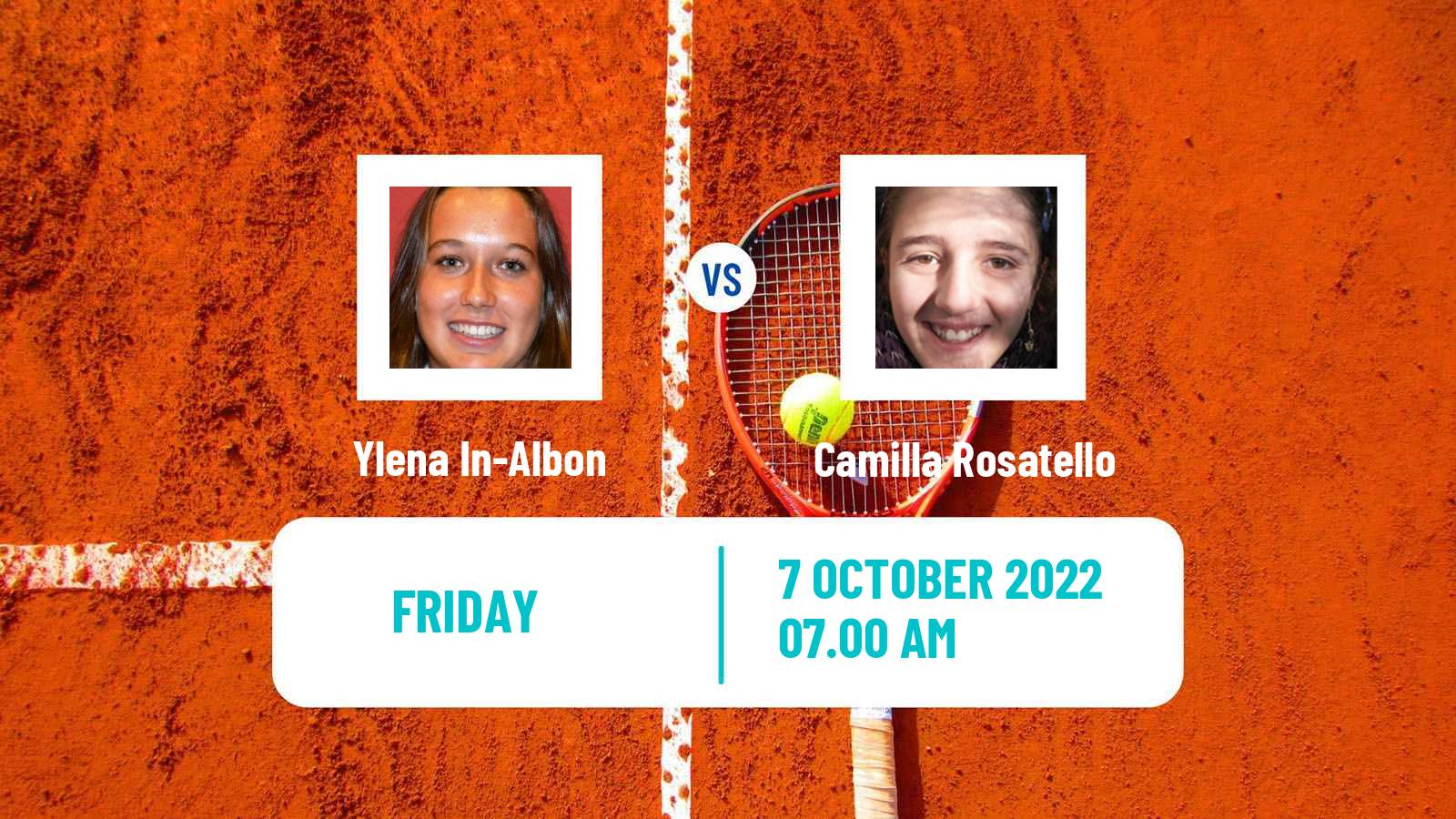 Tennis ITF Tournaments Ylena In-Albon - Camilla Rosatello