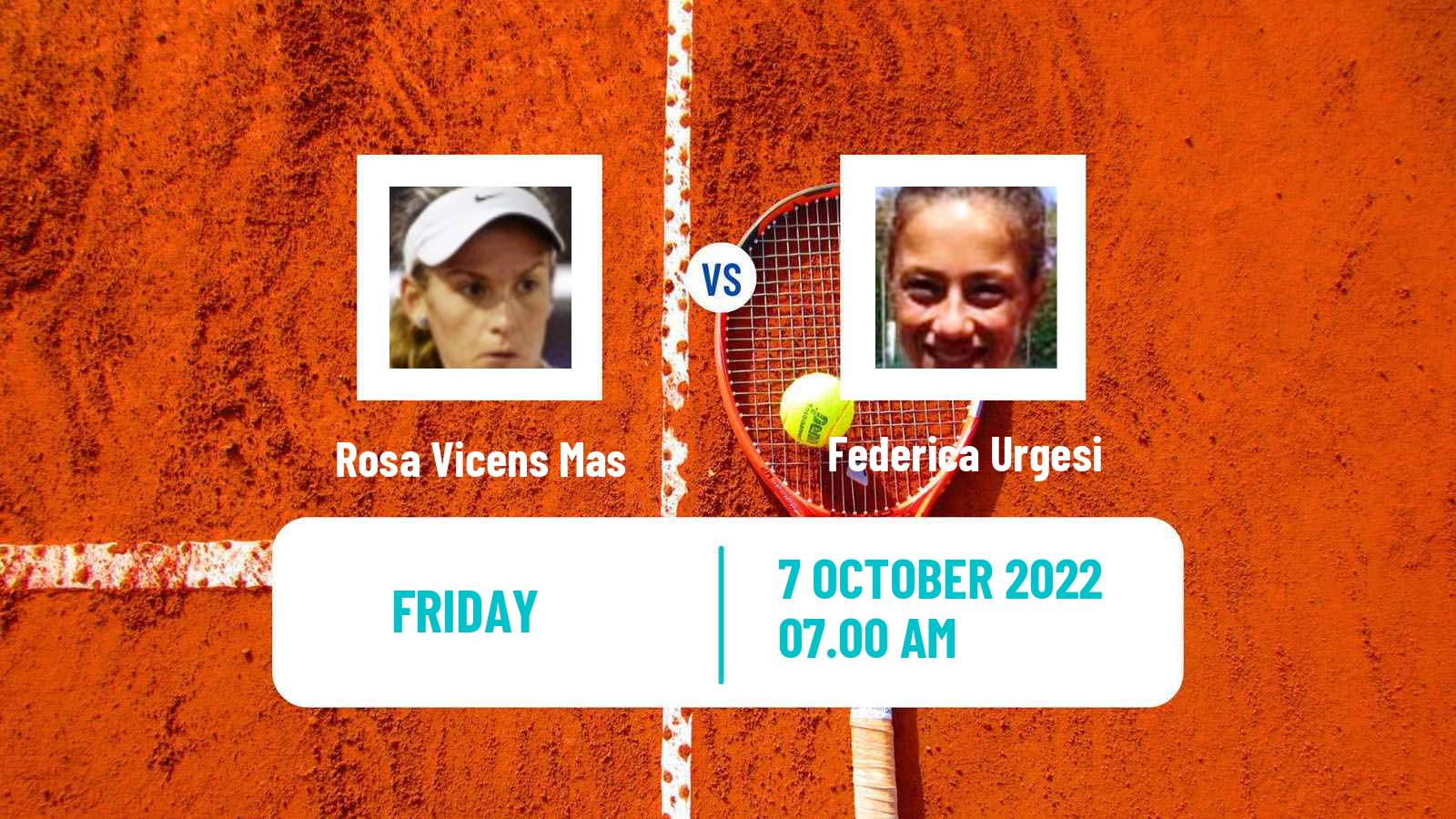 Tennis ITF Tournaments Rosa Vicens Mas - Federica Urgesi