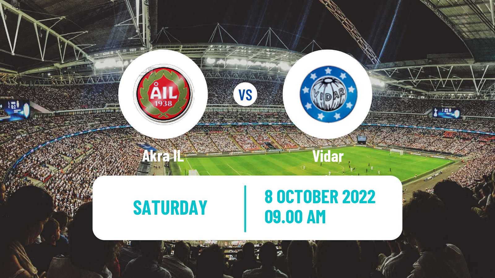 Soccer Norwegian Division 3 - Group 3 Akra IL - Vidar