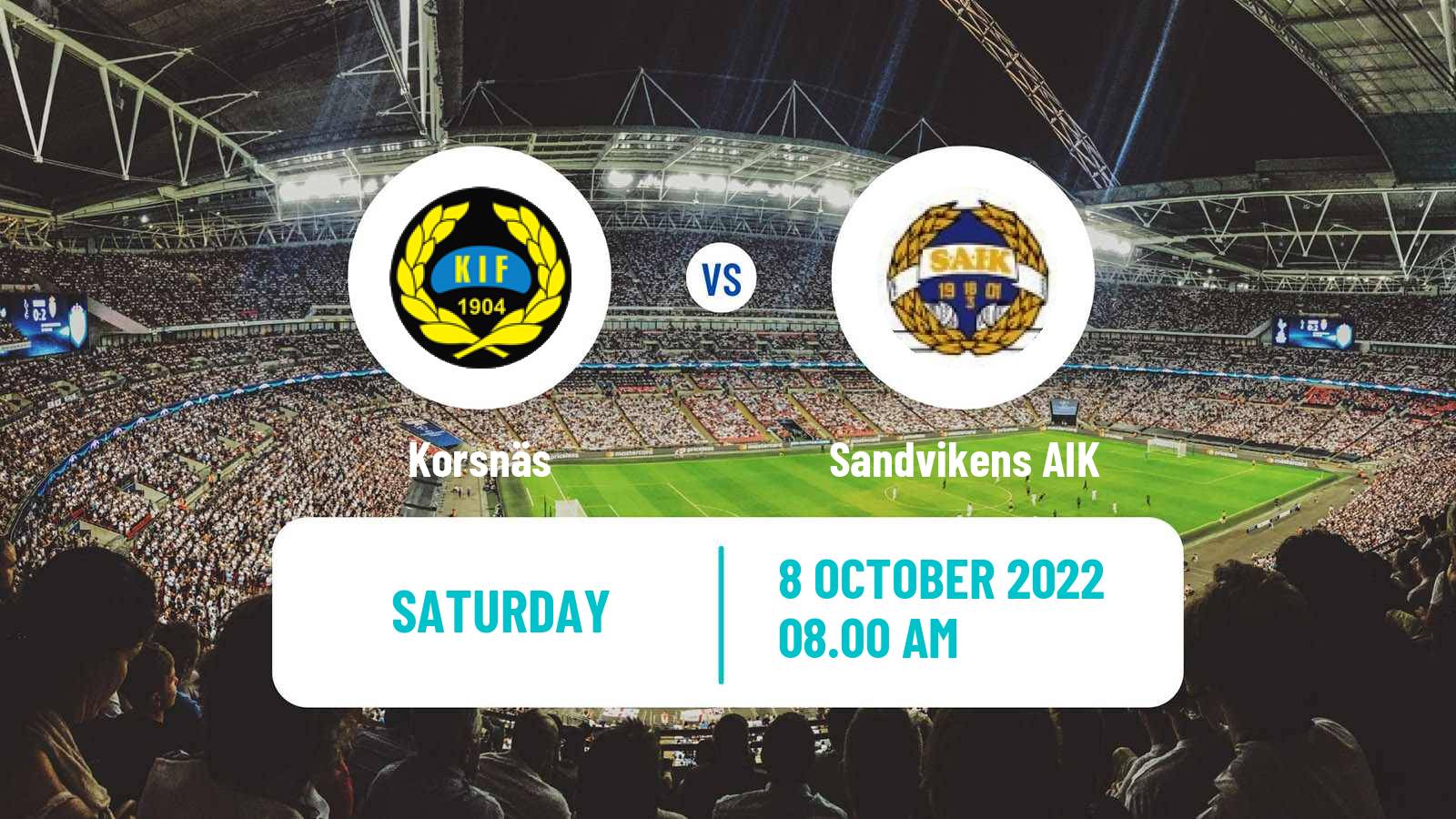 Soccer Swedish Division 2 - Norra Svealand Korsnäs - Sandvikens AIK