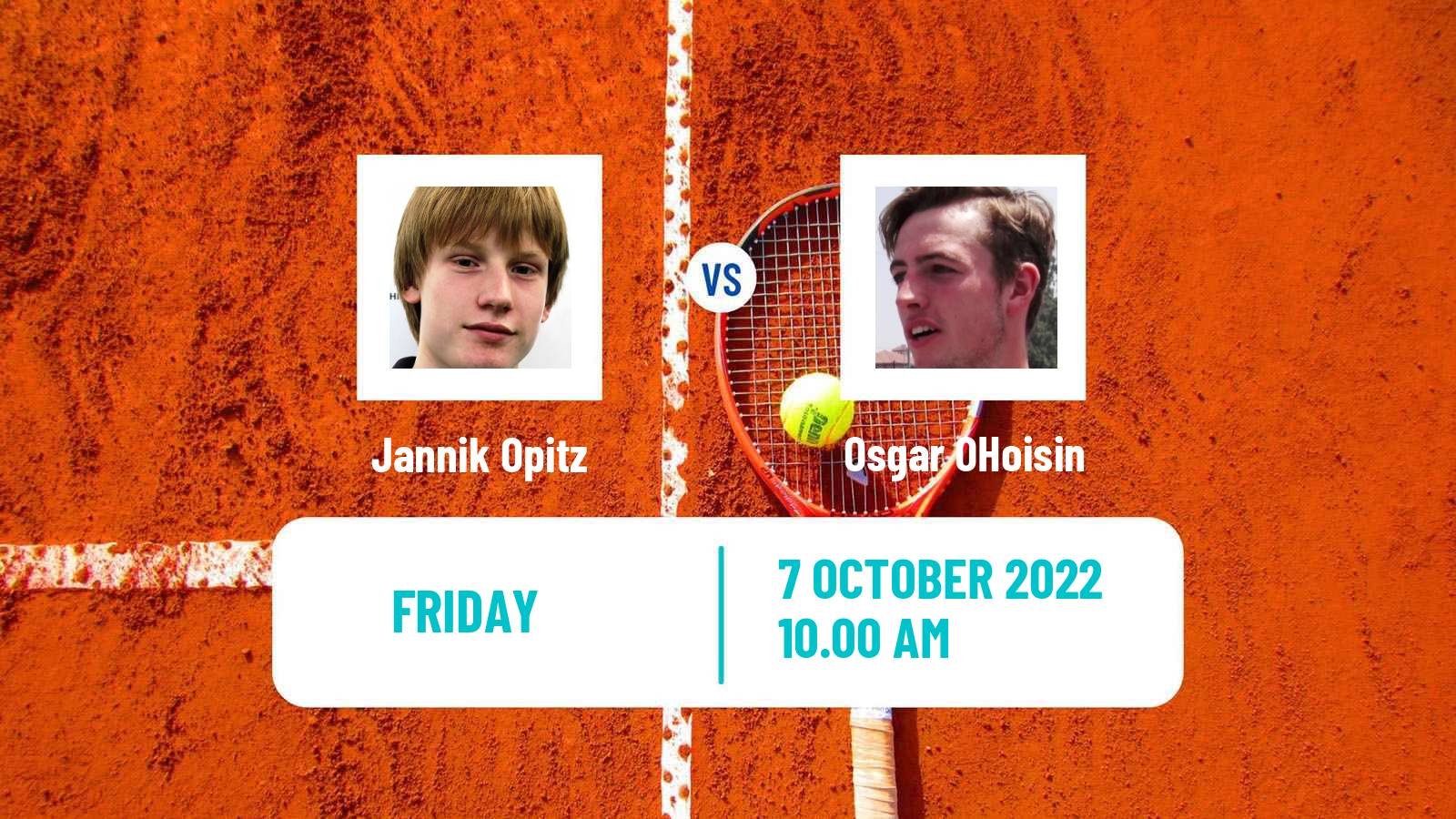 Tennis ITF Tournaments Jannik Opitz - Osgar OHoisin