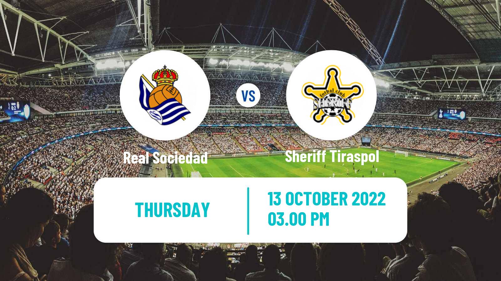 Soccer UEFA Europa League Real Sociedad - Sheriff Tiraspol