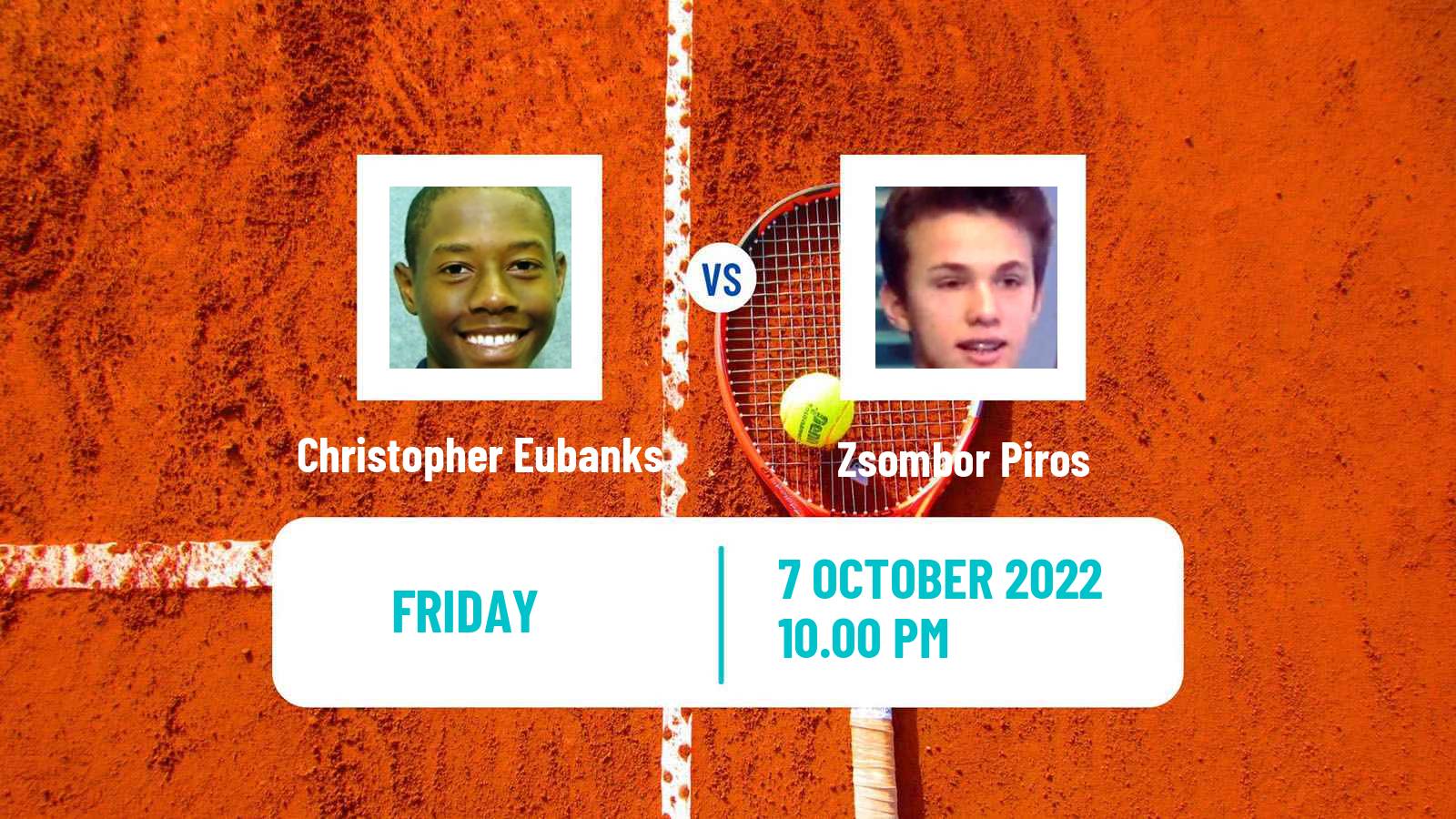 Tennis ATP Challenger Christopher Eubanks - Zsombor Piros