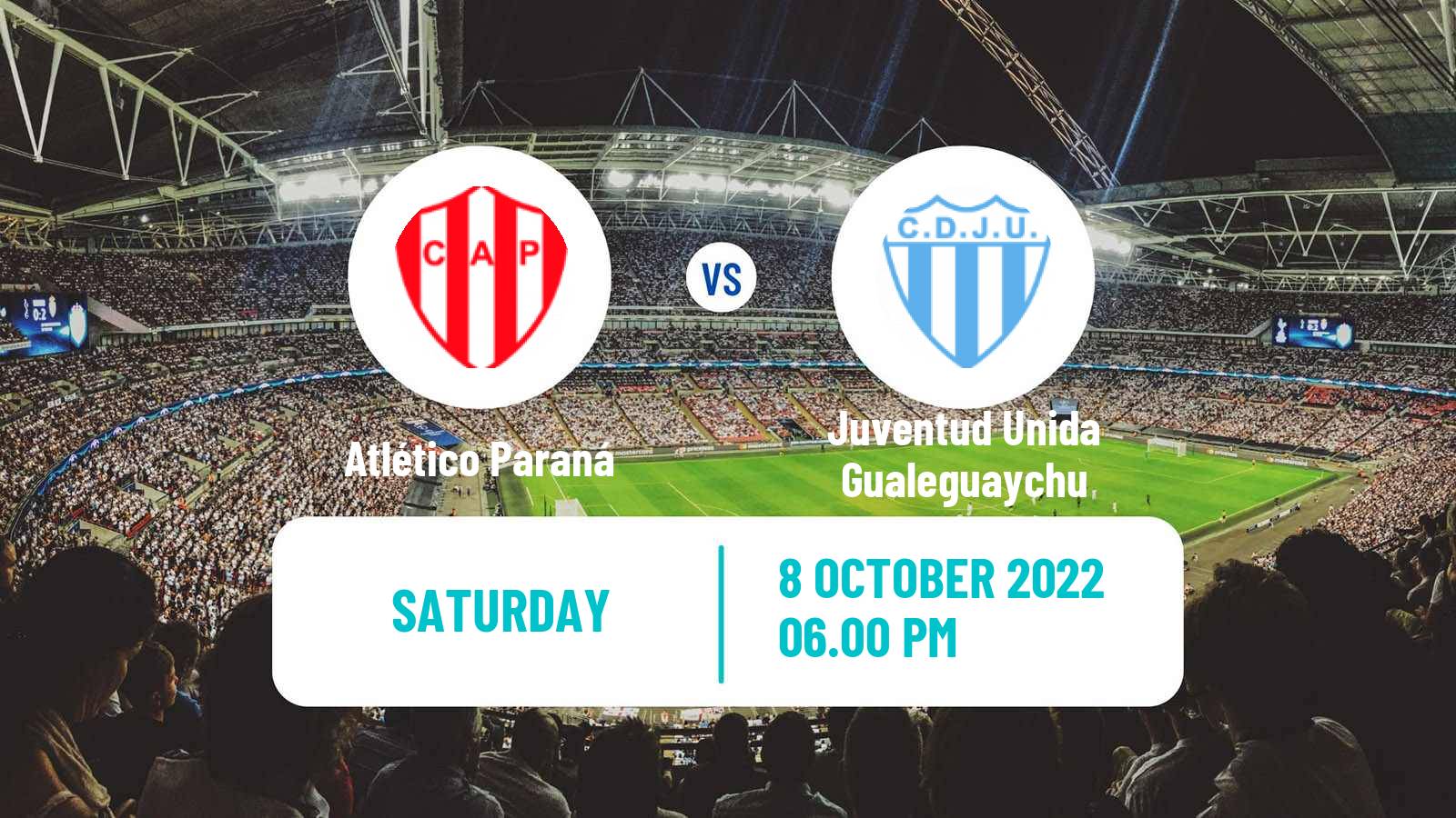 Soccer Argentinian Torneo Federal Atlético Paraná - Juventud Unida Gualeguaychu