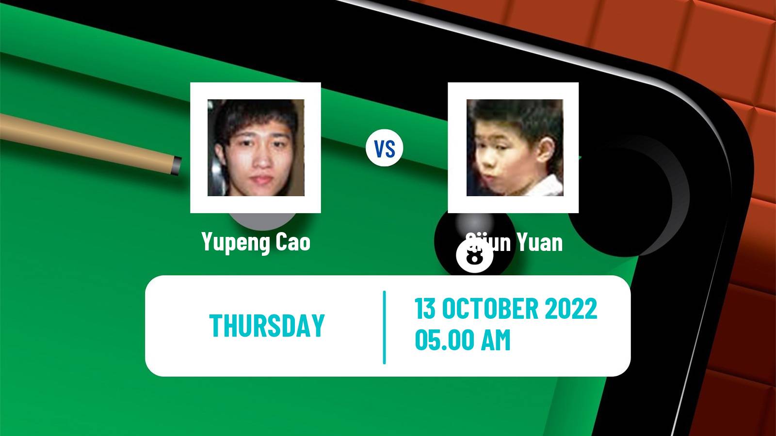 Snooker Snooker Yupeng Cao - Sijun Yuan