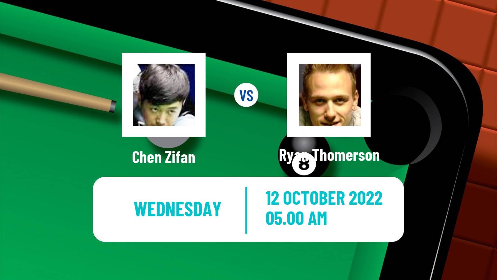 Snooker Snooker Chen Zifan - Ryan Thomerson