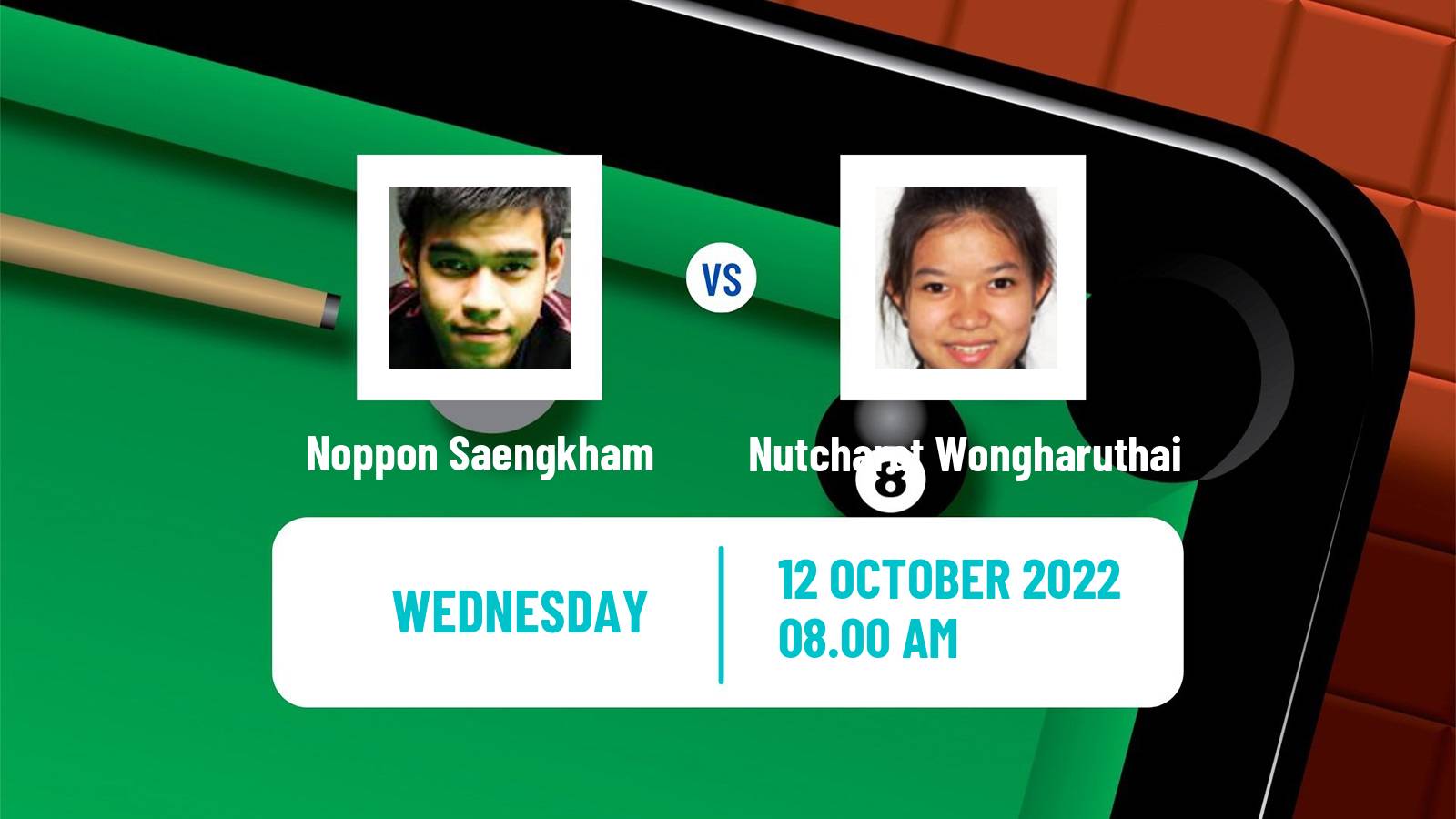 Snooker Snooker Noppon Saengkham - Nutcharat Wongharuthai