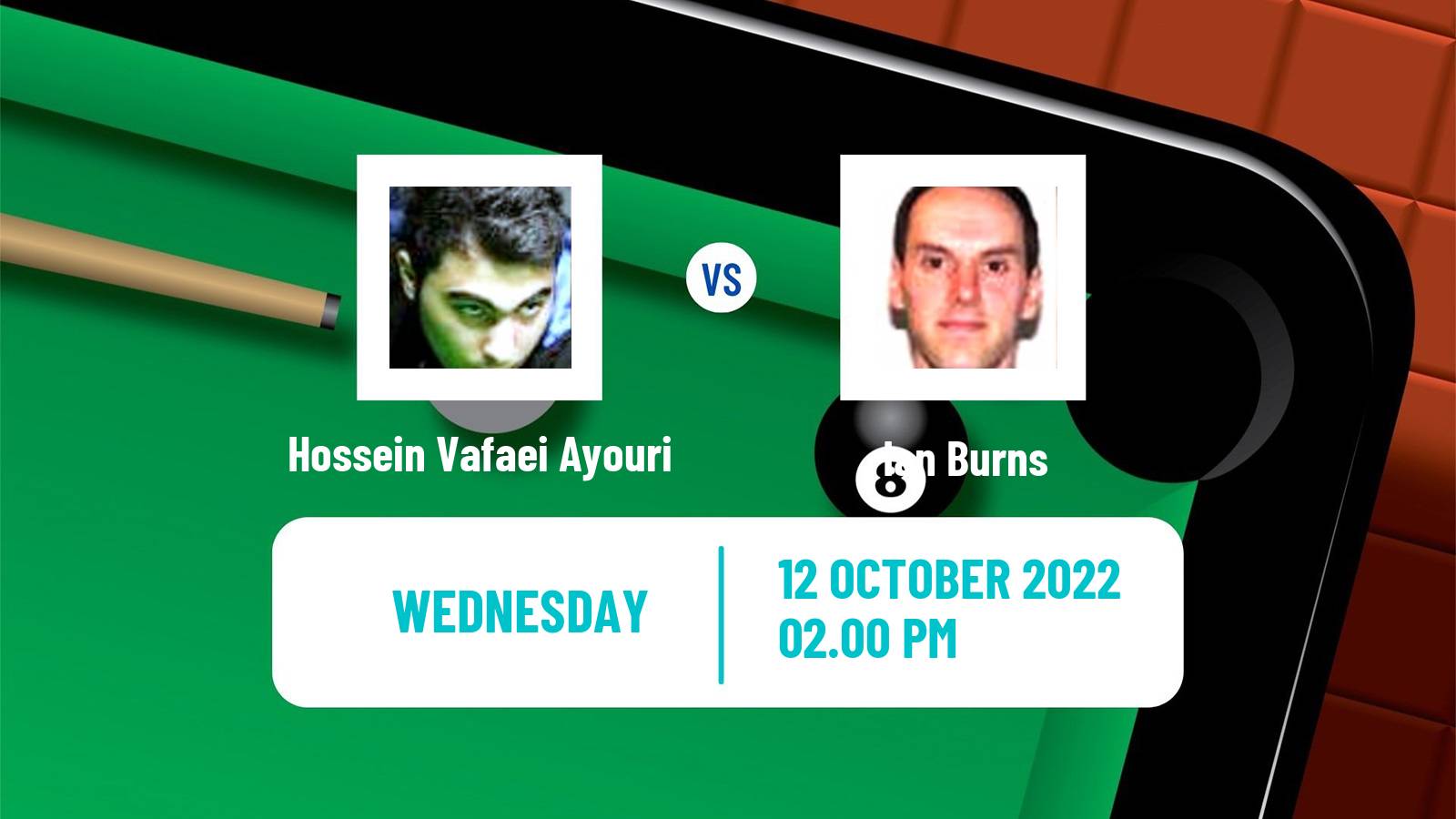 Snooker Snooker Hossein Vafaei Ayouri - Ian Burns