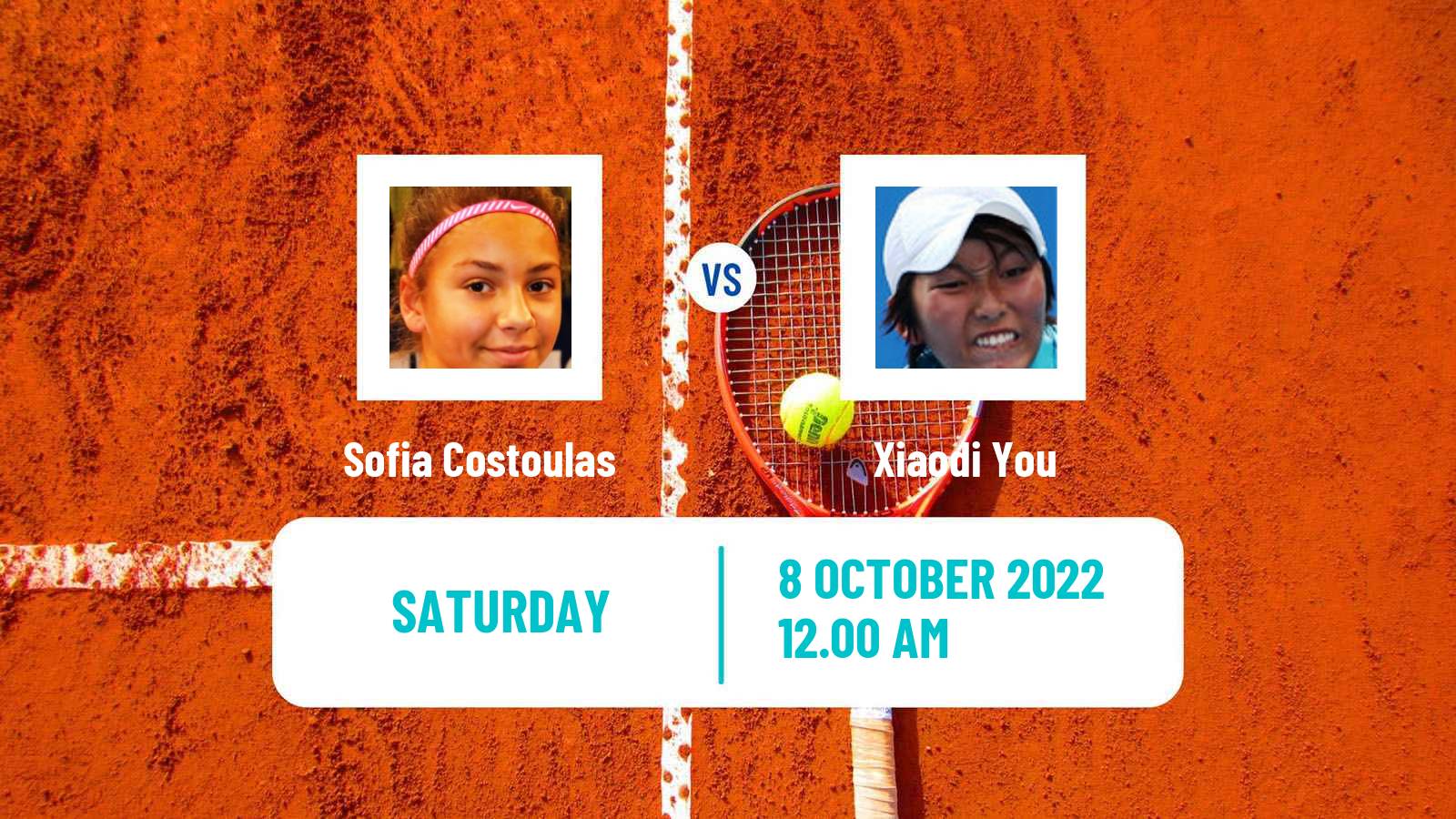 Tennis ITF Tournaments Sofia Costoulas - Xiaodi You