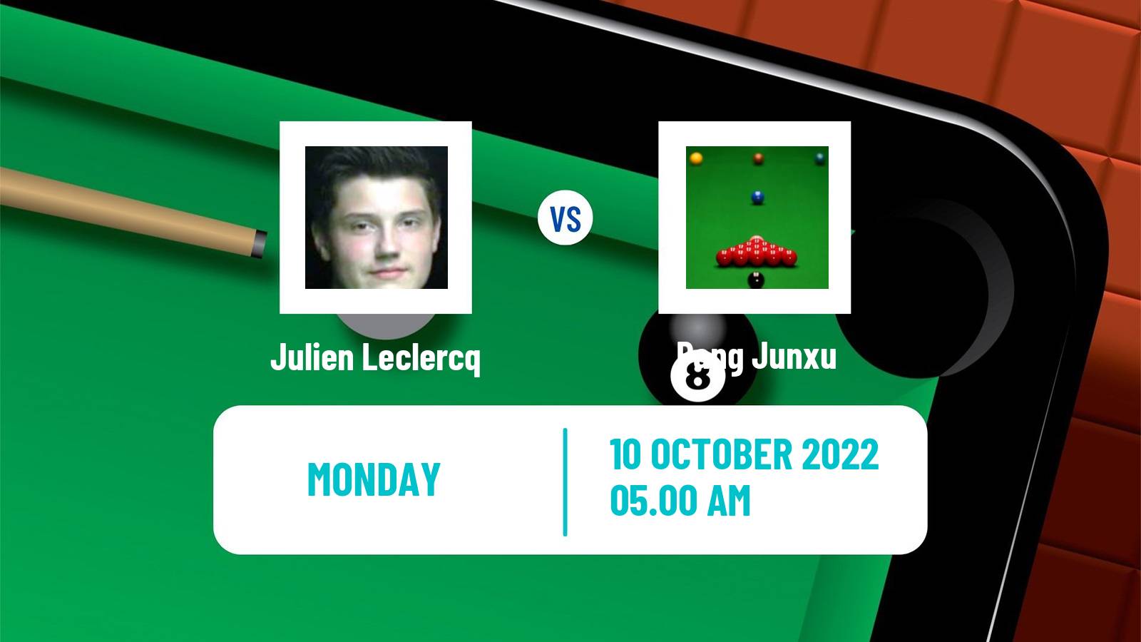 Snooker Snooker Julien Leclercq - Pang Junxu