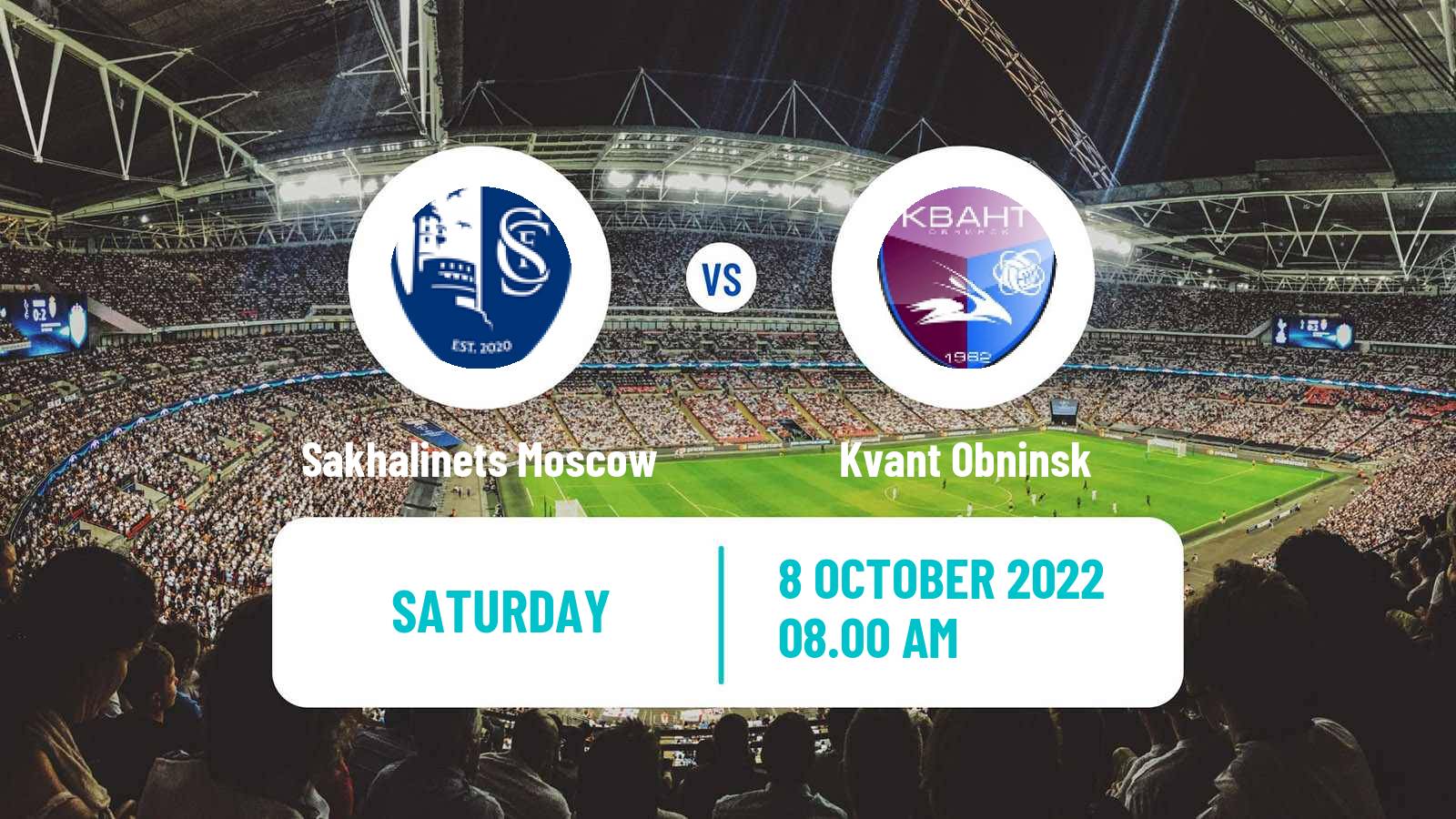 Soccer Russian FNL 2 Group 3 Sakhalinets Moscow - Kvant Obninsk