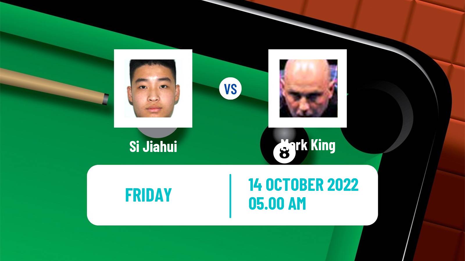 Snooker Snooker Si Jiahui - Mark King