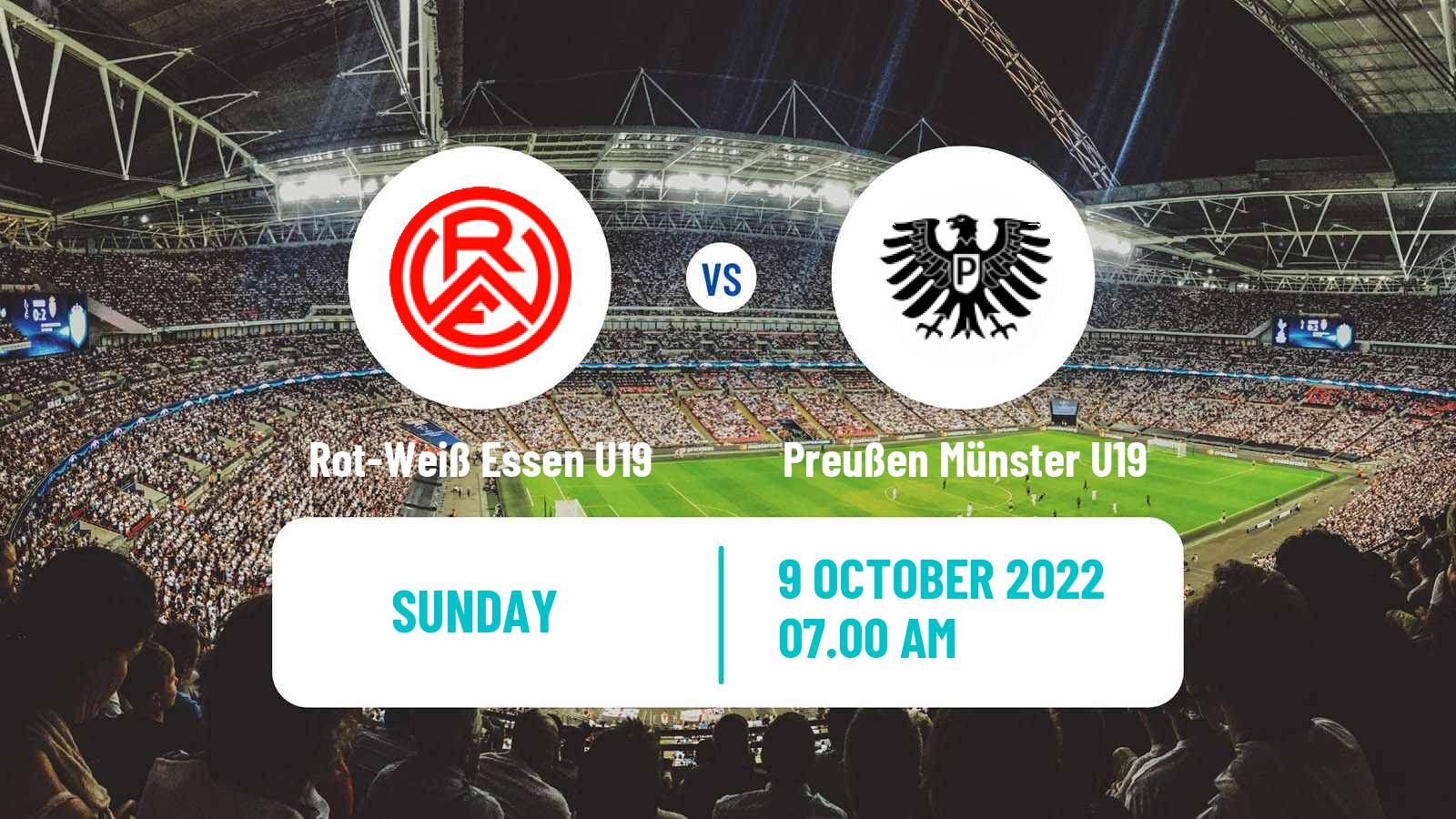 Soccer German Junioren Bundesliga West Rot-Weiß Essen U19 - Preußen Münster U19