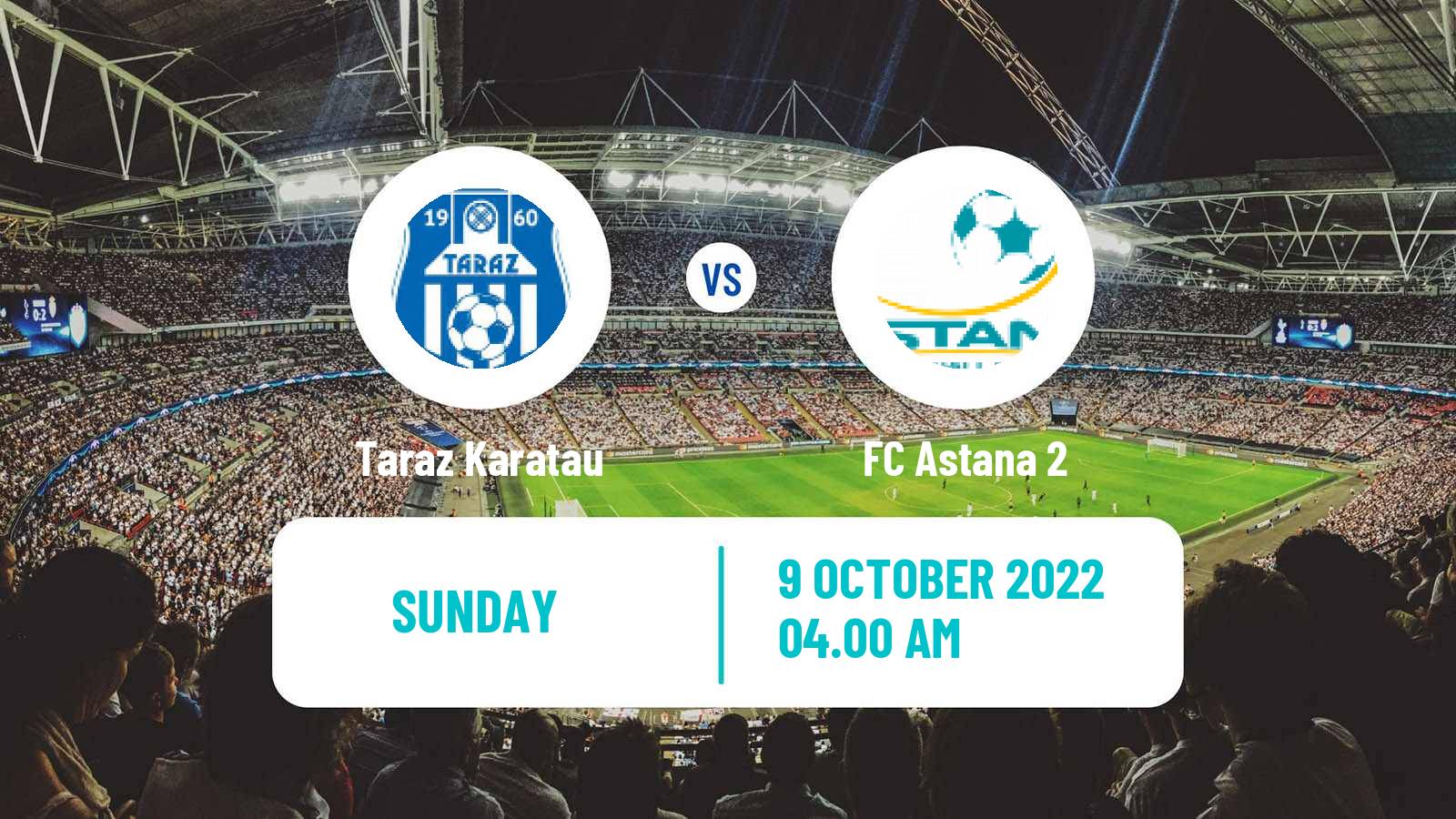 Soccer Kazakh First Division Taraz Karatau - Astana 2