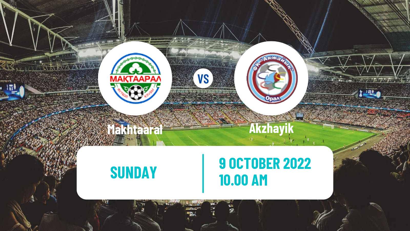 Soccer Kazakh Premier League Makhtaaral - Akzhayik