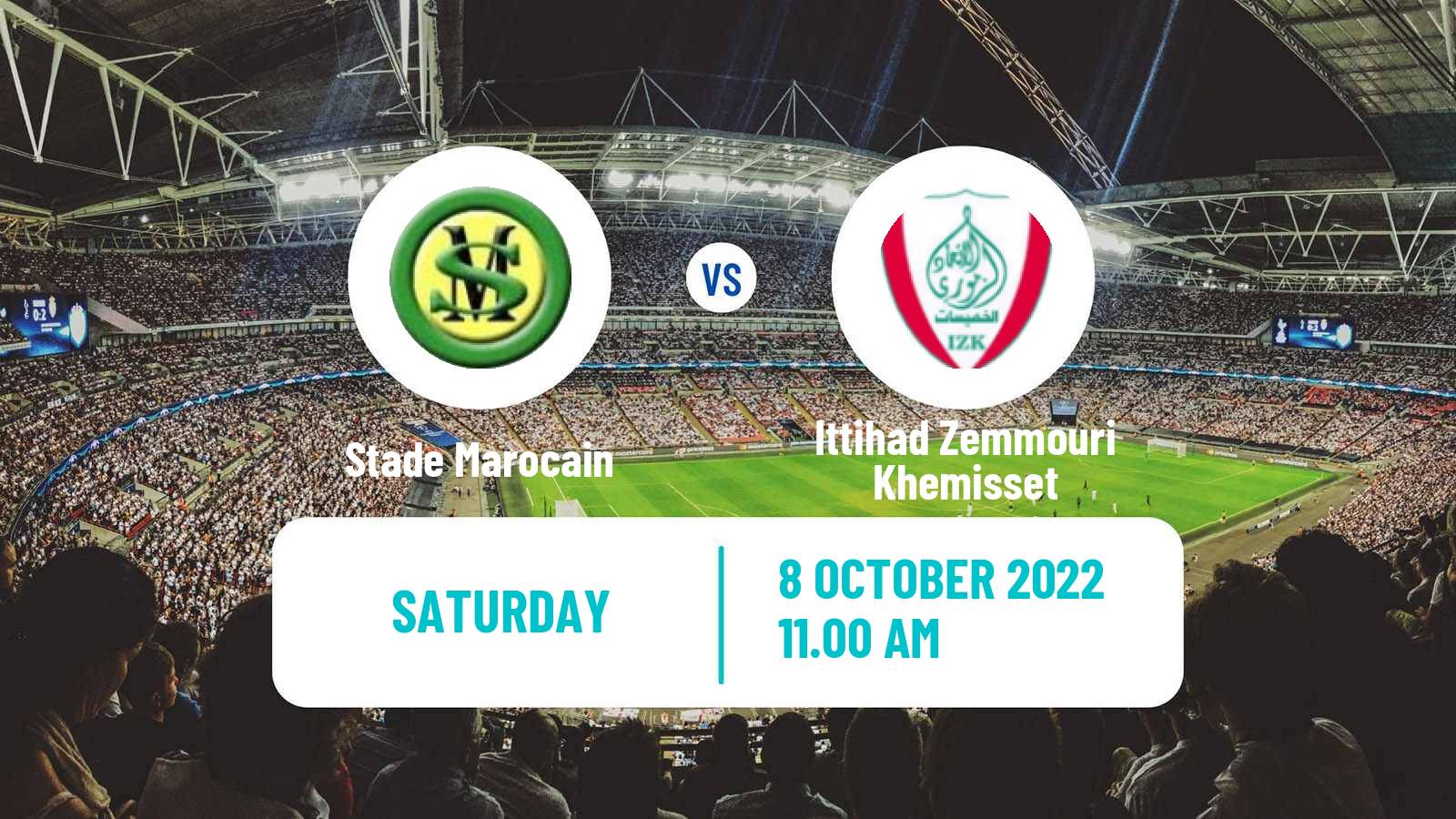 Soccer Moroccan Botola 2 Stade Marocain - Ittihad Zemmouri Khemisset