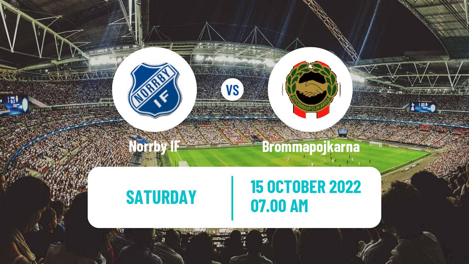 Soccer Swedish Superettan Norrby - Brommapojkarna