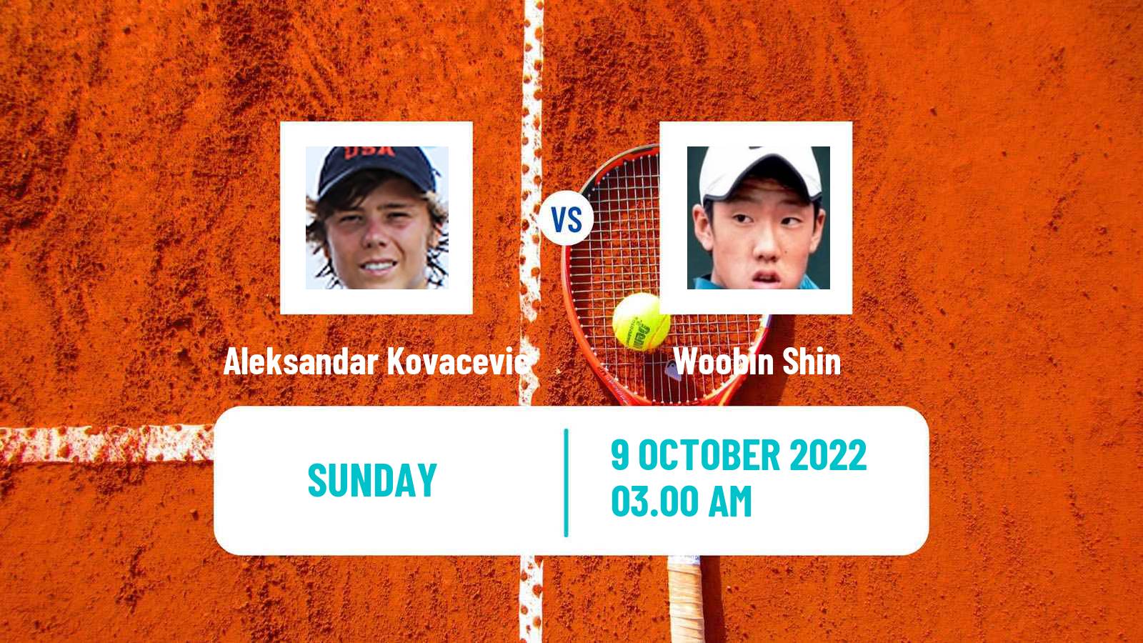 Tennis ATP Challenger Aleksandar Kovacevic - Woobin Shin