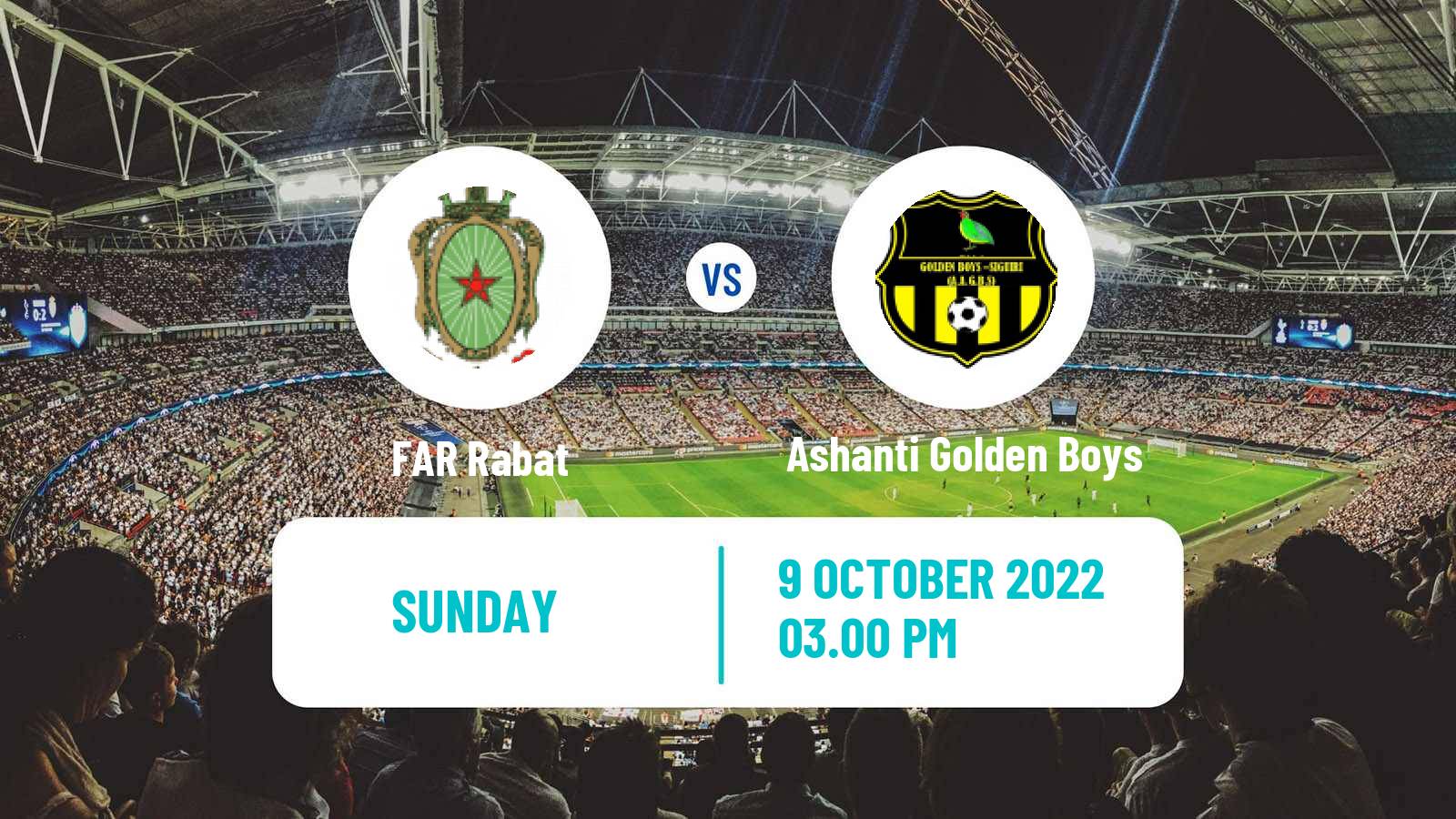 Soccer CAF Confederation Cup FAR Rabat - Ashanti Golden Boys