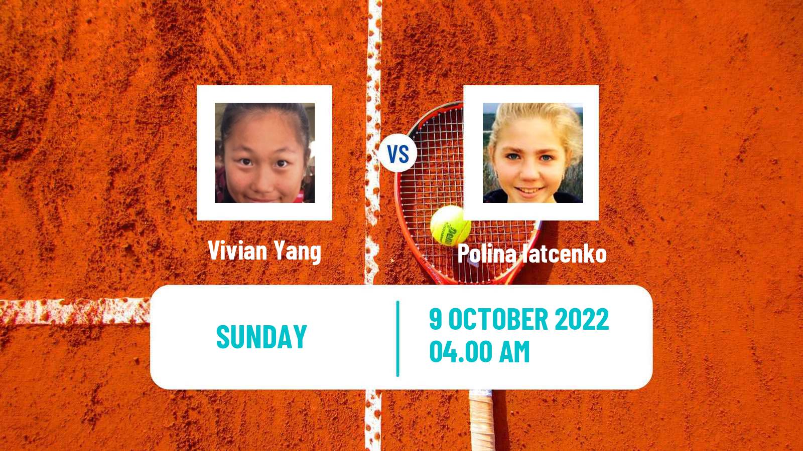 Tennis ITF Tournaments Vivian Yang - Polina Iatcenko