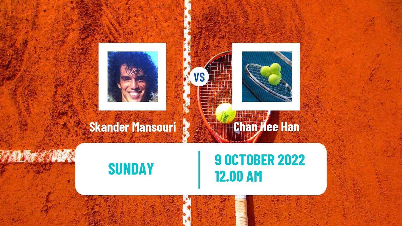 Tennis ATP Challenger Skander Mansouri - Chan Hee Han