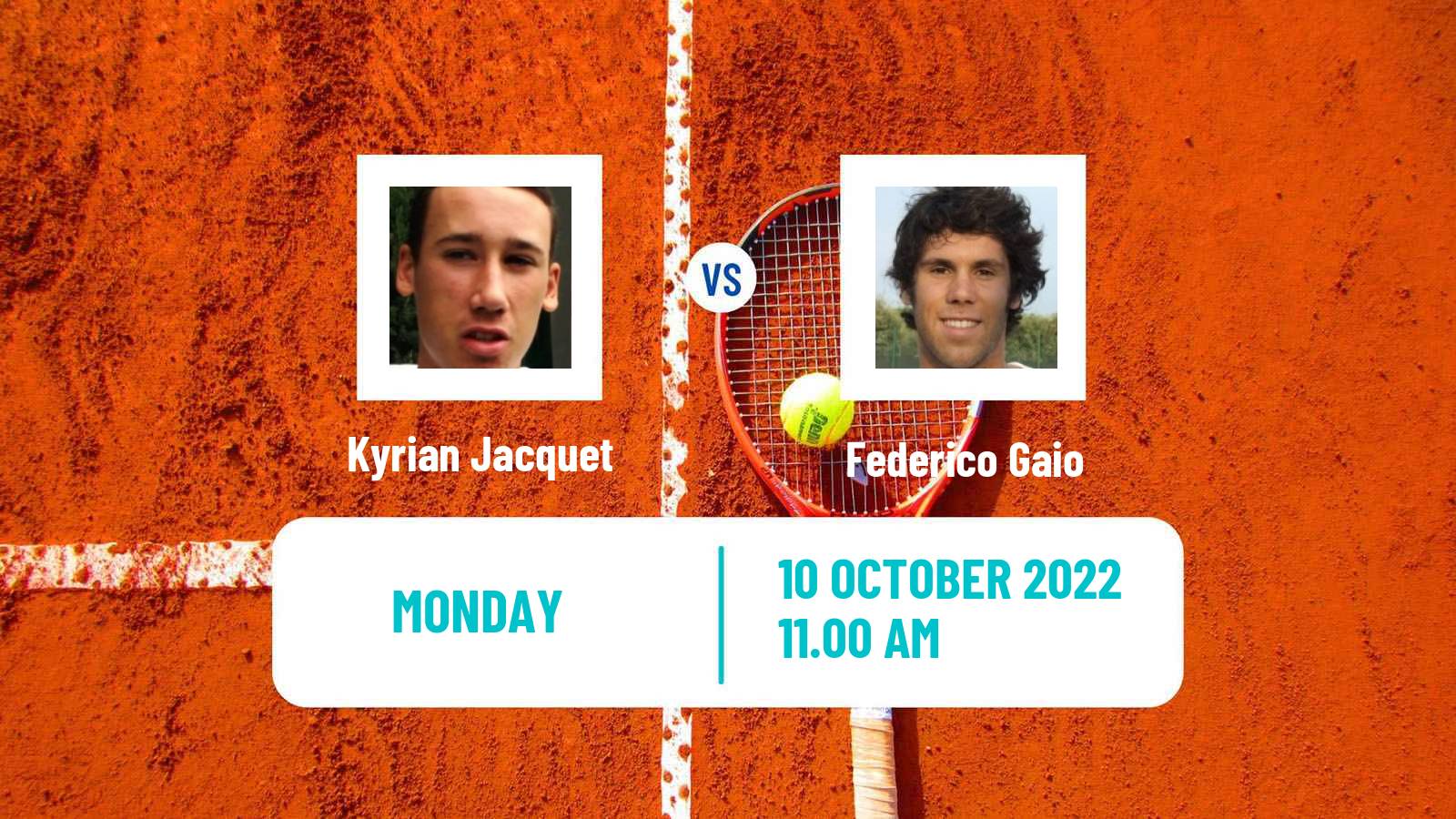 Tennis ATP Challenger Kyrian Jacquet - Federico Gaio