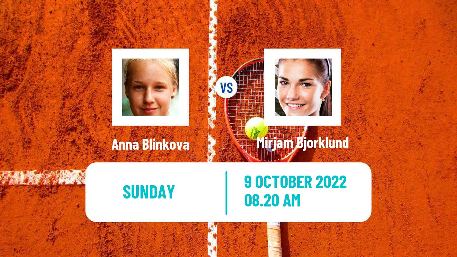 Tennis WTA Cluj Napoca Anna Blinkova - Mirjam Bjorklund