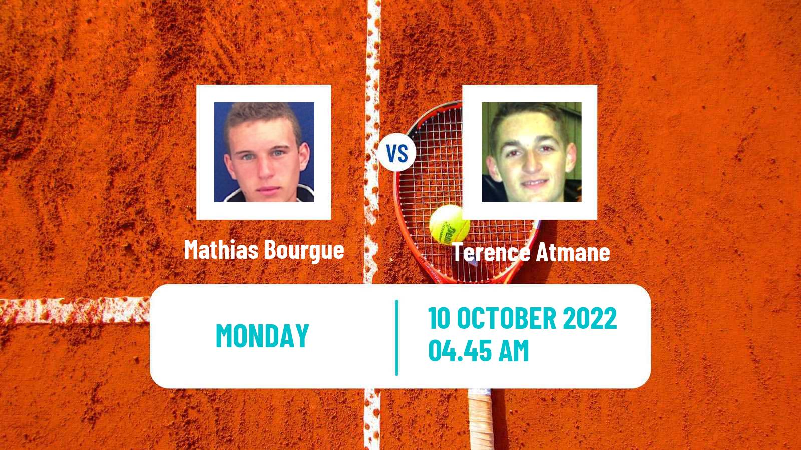 Tennis ATP Challenger Mathias Bourgue - Terence Atmane