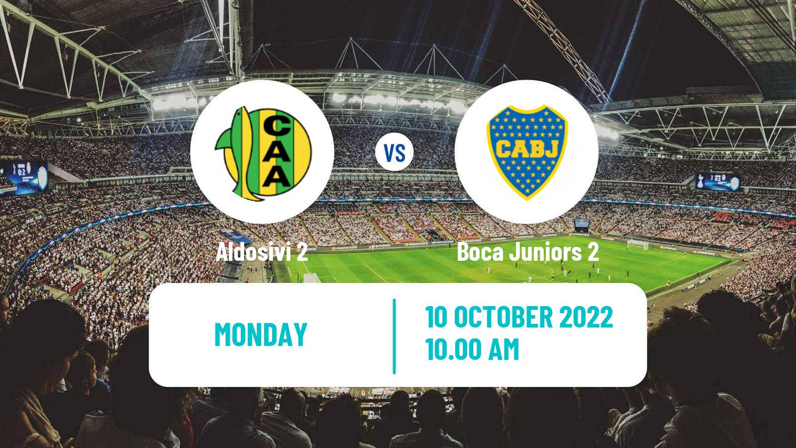 Soccer Argentinian Reserve League Aldosivi 2 - Boca Juniors 2