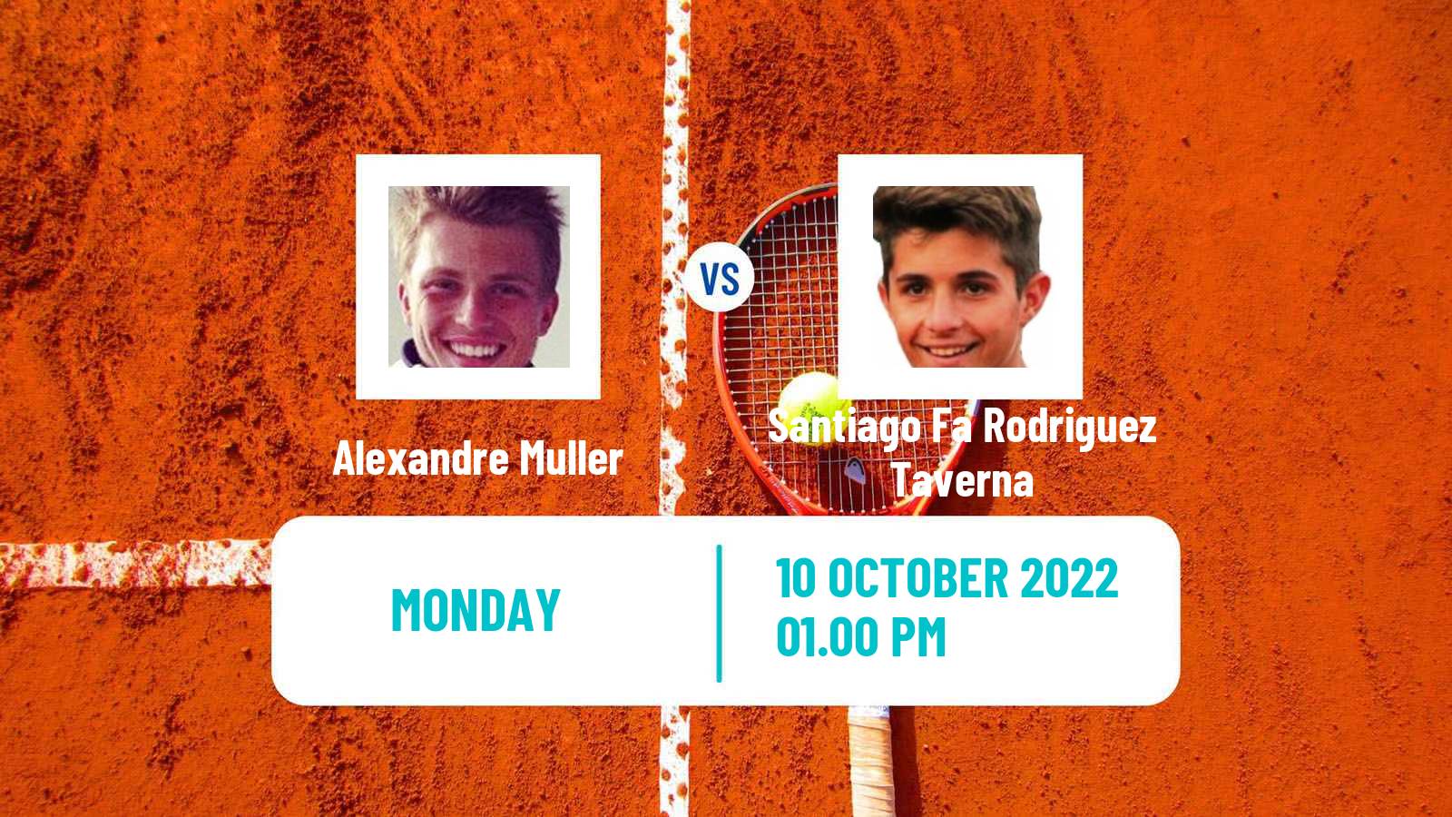 Tennis ATP Challenger Alexandre Muller - Santiago Fa Rodriguez Taverna
