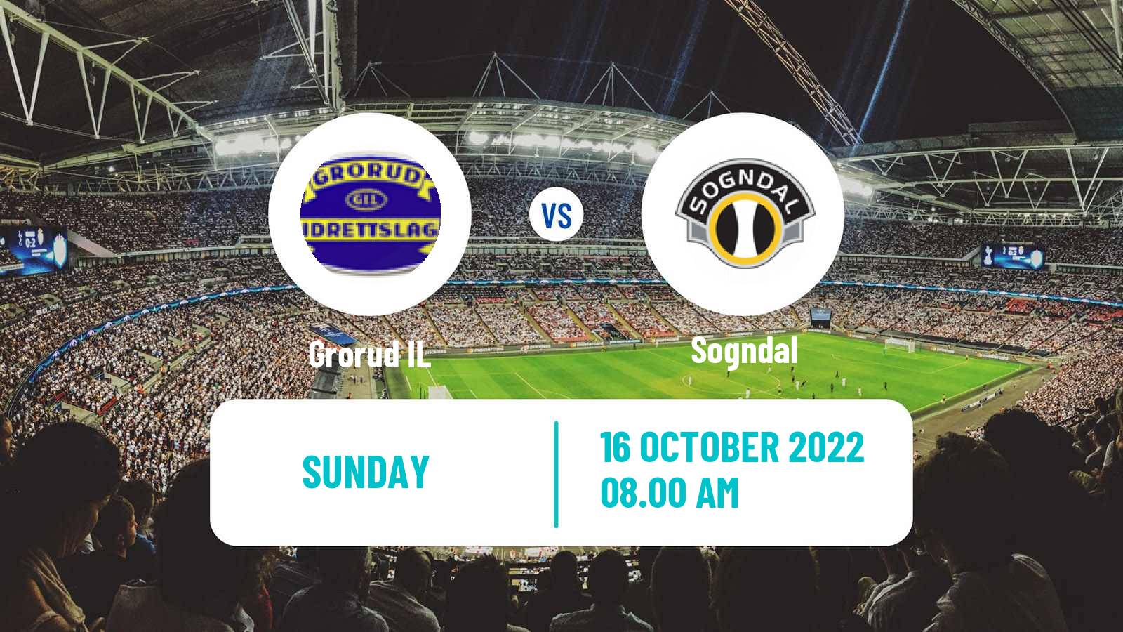 Soccer Norwegian Adeccoligaen Grorud - Sogndal