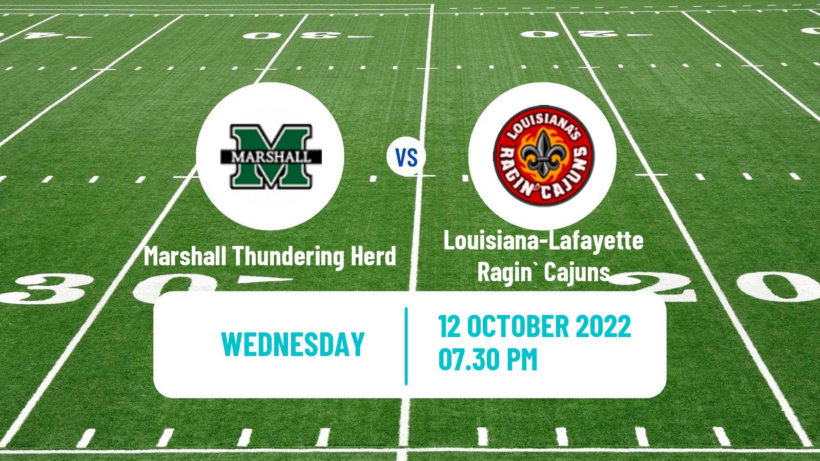 American football NCAA College Football Marshall Thundering Herd - Louisiana-Lafayette Ragin` Cajuns