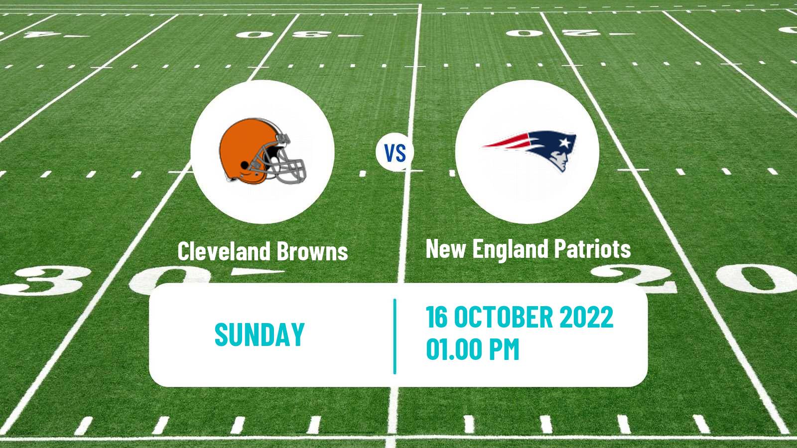 American football NFL Cleveland Browns - New England Patriots