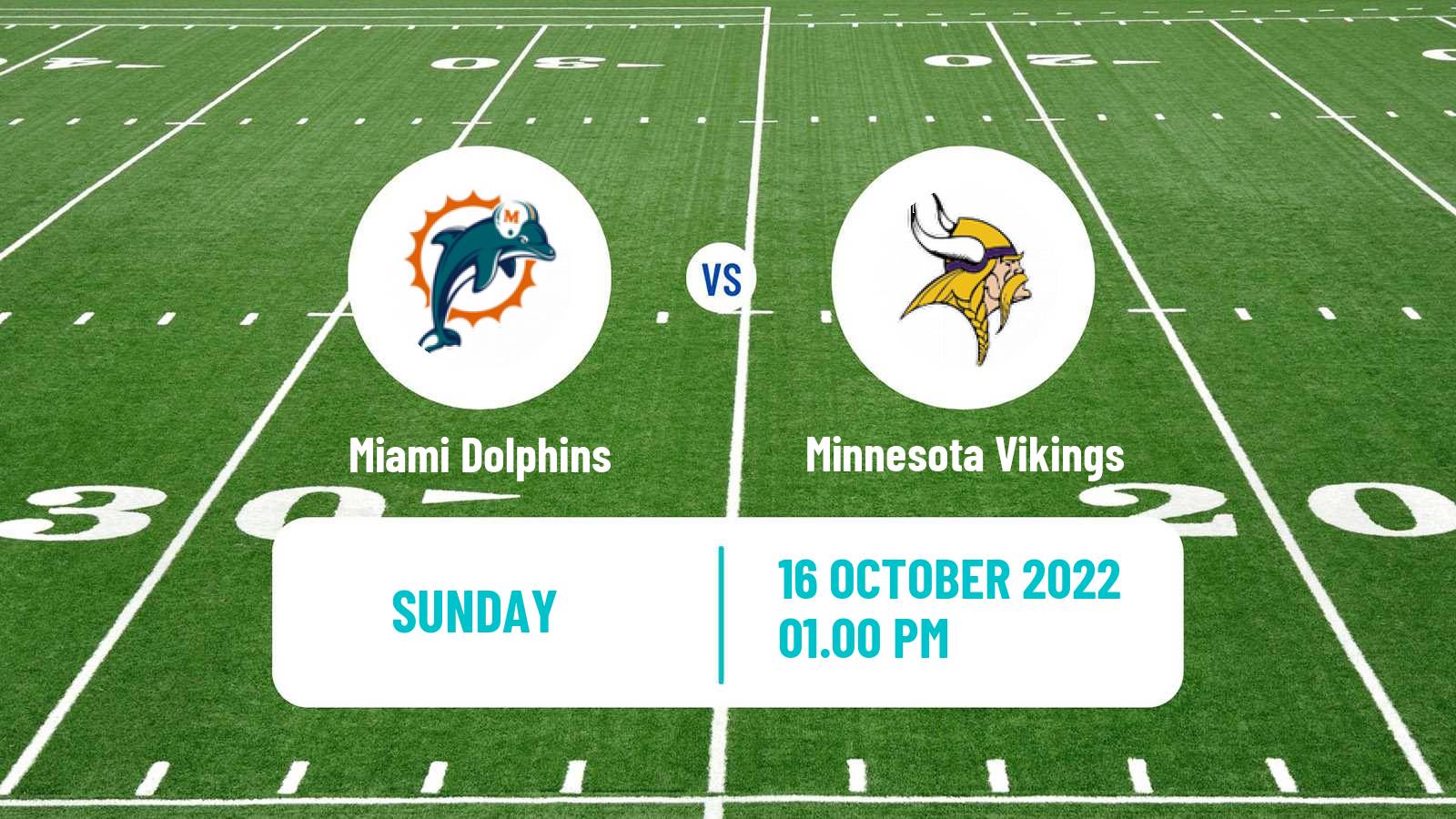 American football NFL Miami Dolphins - Minnesota Vikings