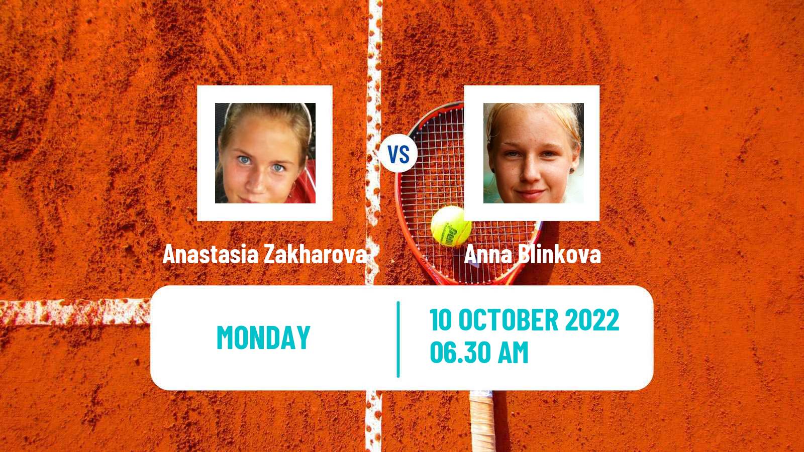 Tennis WTA Cluj Napoca Anastasia Zakharova - Anna Blinkova