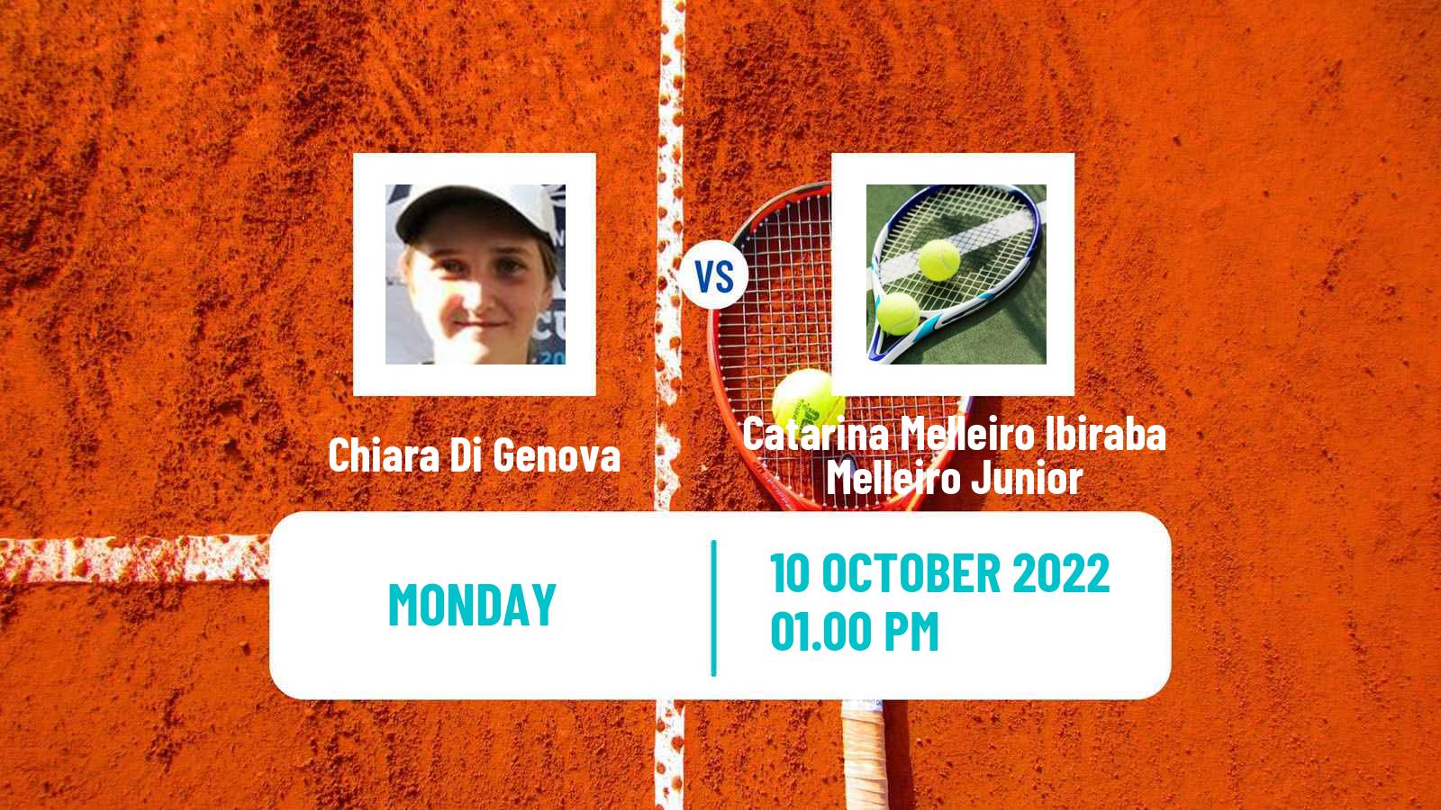 Tennis ITF Tournaments Chiara Di Genova - Catarina Melleiro Ibiraba Melleiro Junior