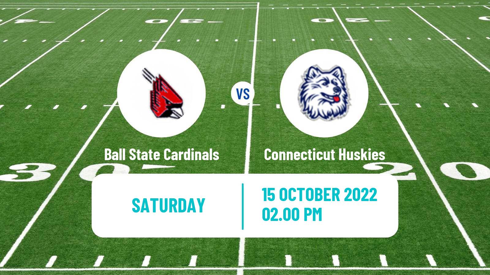 American football NCAA College Football Ball State Cardinals - Connecticut Huskies