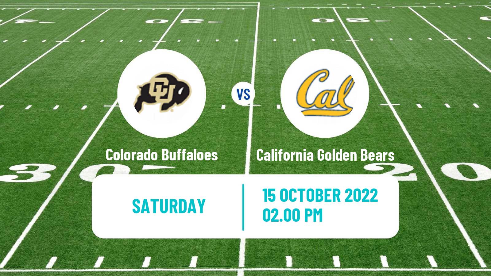 American football NCAA College Football Colorado Buffaloes - California Golden Bears