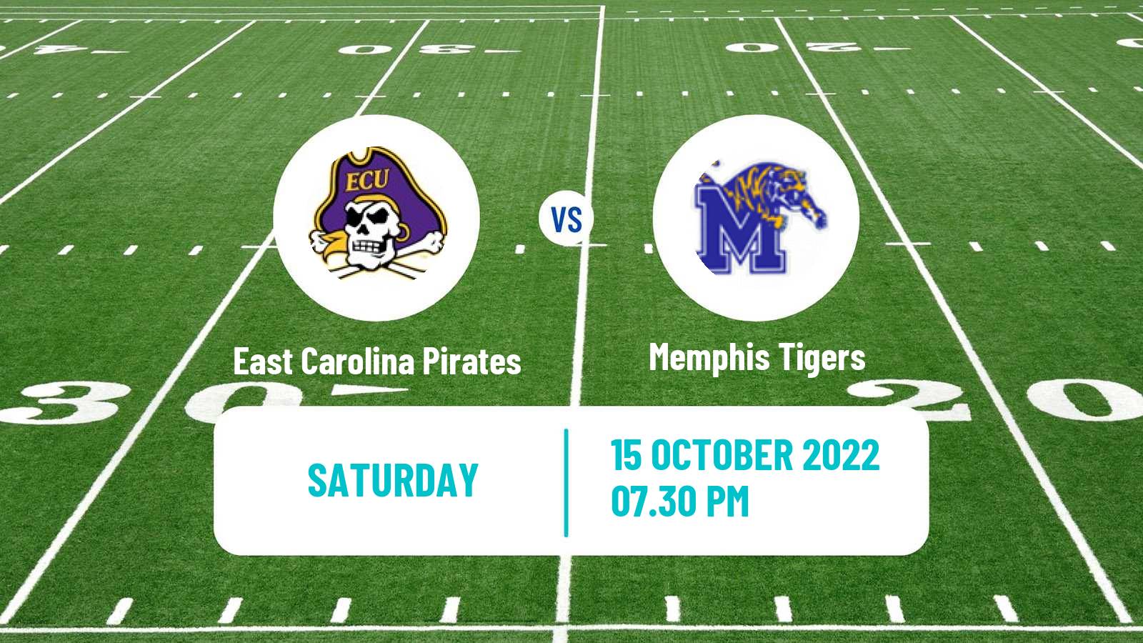 American football NCAA College Football East Carolina Pirates - Memphis Tigers