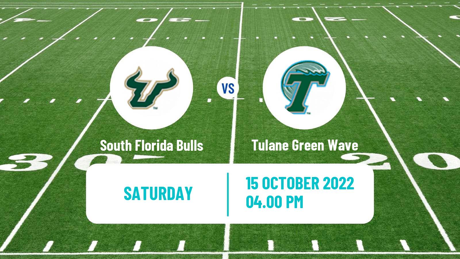 American football NCAA College Football South Florida Bulls - Tulane Green Wave