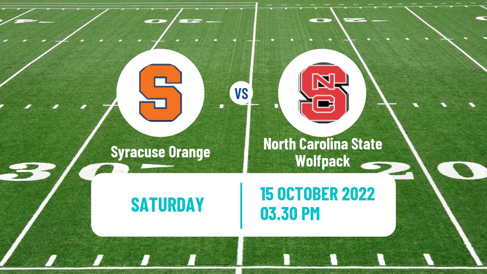 American football NCAA College Football Syracuse Orange - North Carolina State Wolfpack